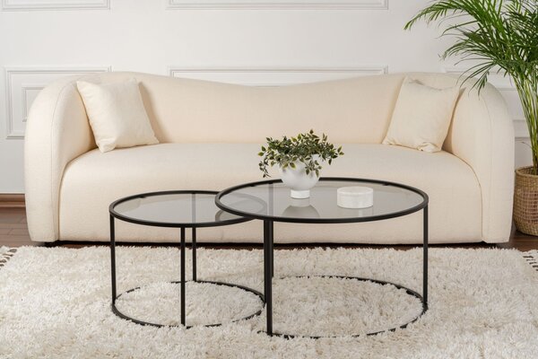 Set masute de cafea Aurum Negru