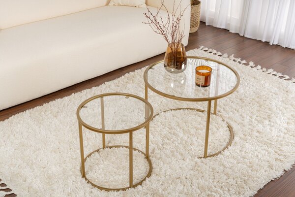 Set masute de cafea Aurum Auriu