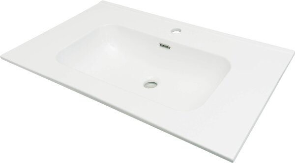 Deante Tubo, chiuveta incorporabila ceramica 803x460x175 cm, alb lucios, DEA-CTU_6U8W