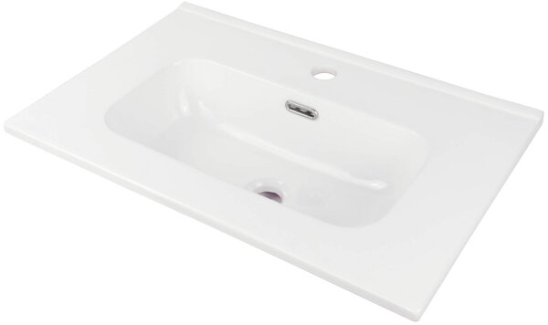 Deante Tubo, chiuveta incorporabila ceramica 60x38,5x16 cm, alb lucios, DEA-CTU_6U6M