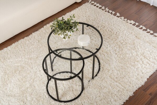 Set masute de cafea Aurum Negru