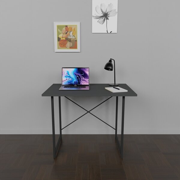 Birou Model Ustando, Antracit, 90x60x72 cm