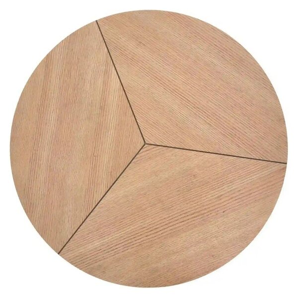 Masuta cafea KARIDA, stejar natural/negru, 80x80x41 cm