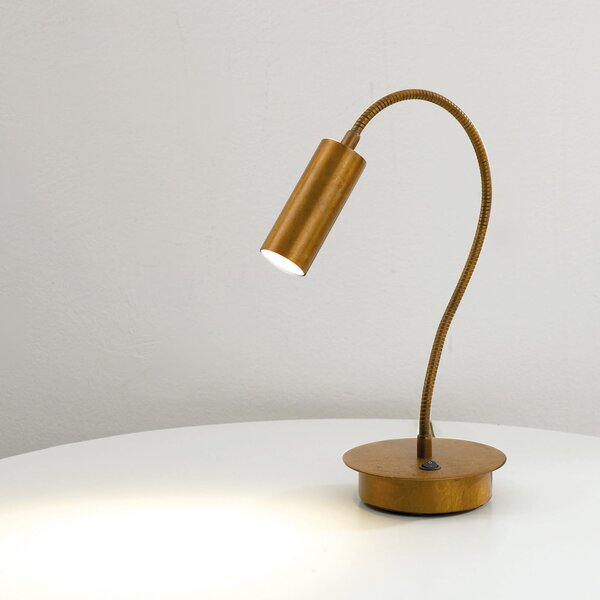 Cremasco Lampa de masă 7538, alamă brunată, reglabilă, GU4-MR11, Bronz / Alamă Veche, Camera de zi / sufragerie, Alamă, Modern