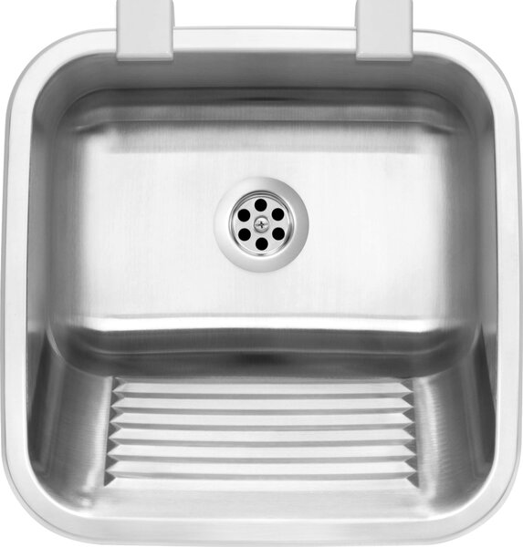 Deante Deante, chiuvetă din oțel inoxidabil cu 1 cameră, B/O 450x450x200, 2" + sifon, ZYK_010A