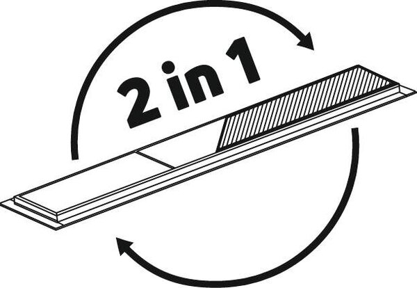 Deante Deante, canal de scurgere liniar din oțel inoxidabil cu grilă rotativă (2 în 1) 60 cm, sifon H65, oțel, KOS_006D