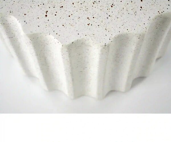 Masuta cafea FARA, alb, compozit, 41x41x46 cm