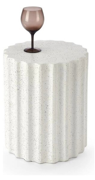 Masuta cafea FARA, alb, compozit, 41x41x46 cm