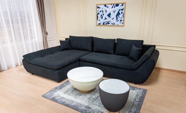 Colțar Extensibil Relax Negru - Vega 70 Stânga