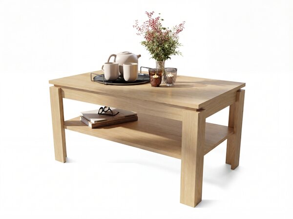 Mazzoni ASTI-R Stejar Oasis – MASĂ/MĂSUȚĂ CAFEA MODERNĂ CU BLAT EXTENSIBIL