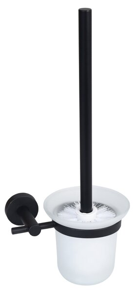 BISK Erga FOR YOU, perie de toaletă montată pe perete, neagră mat, ERG-08254