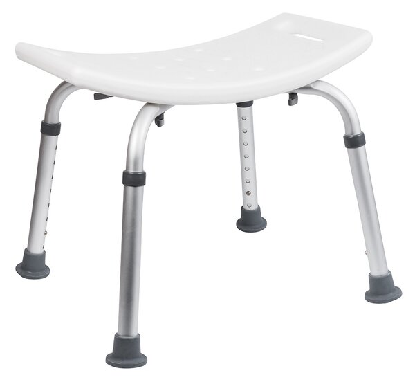 BISK Erga Handicap "PRO", scaun de duș dreptunghiular 495x450x560 mm, alb, ERG-06218