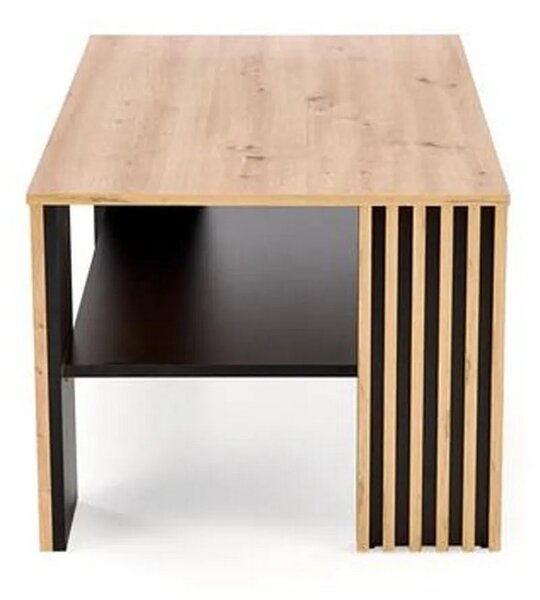 Masuta cafea FEMINA, stejar/negru, PAL laminat, 110x65x52 cm