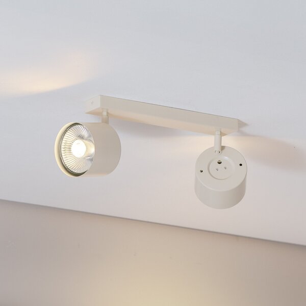 Argon Spot de tavan Chloe reglabil cu 2 becuri, bej,, Bej, Camera de zi / sufragerie, Metal, Modern