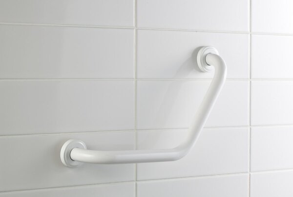 BISK Erga HANDICAP "PRO", mâner curbat 220x220 mm, 25mm, alb, ERG-04776