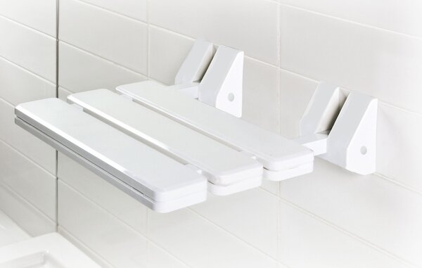 BISK Erga Handicap PRO, scaun de duș montat pe perete cu rabatabil 320x328 mm, alb, ERG-07623