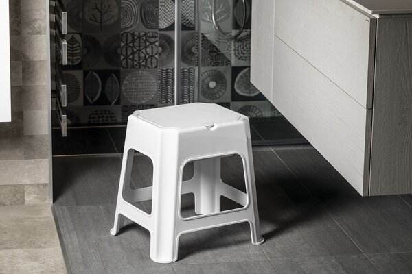 BISK Accesorii Erga, scaun baie cu spatiu depozitare 420x365x425 mm, alb, ERG-90902