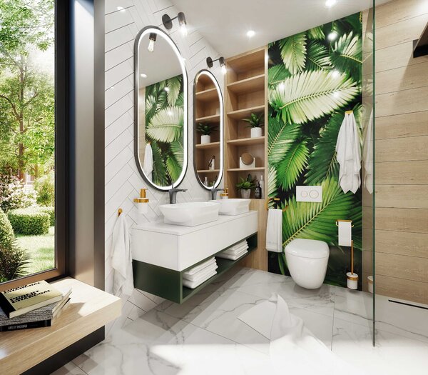 BISK Erga Nature Gold, dozator de săpun de perete, auriu strălucitor, ERG-05850