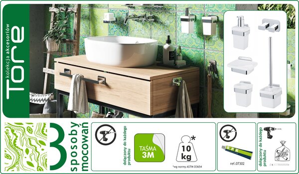 BISK Erga Tore, sapuniera, crom, ERG-07826