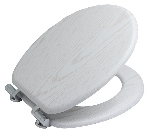 BISK Erga, scaun WC din MDF cu închidere lentă, alb, ERG-08222