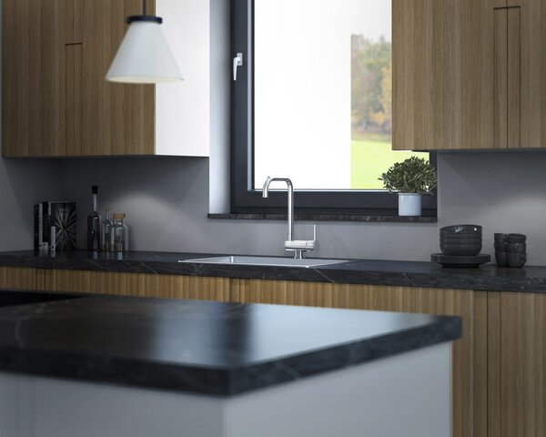F-Design Avanza, baterie pentru chiuvetă de sine stătătoare sub fereastră, crom lucios, FD1-A14-4-11