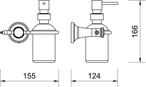 Ferro - dozator de săpun ANTICA, bronz, AAI34BR