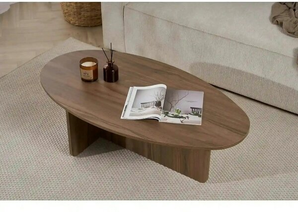 Masuta cafea ORBA, nuc, PAL, 120x65x40 cm