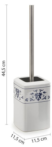 Gedy Gedy, perie de toaletă CIXI pentru picioare, porțelan, albastru/alb, CX3389