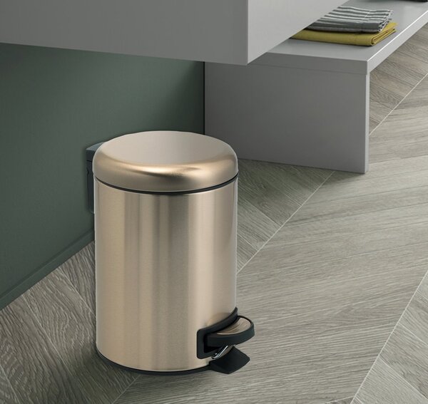 Gedy Gedy, coș de gunoi POTTY 3l, Soft Close, auriu mat, 320987
