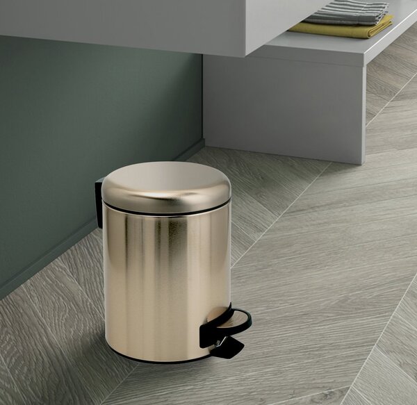 Gedy Gedy, coș de gunoi POTTY 3l, Soft Close, auriu mat, 320987