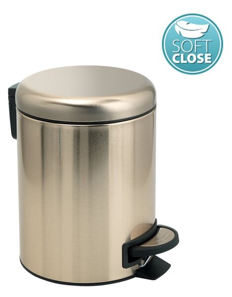 Gedy Gedy, coș de gunoi POTTY 3l, Soft Close, auriu mat, 320987