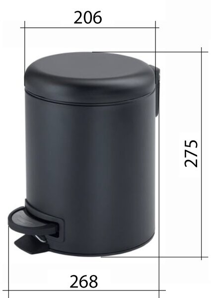 Gedy Gedy, POTTY Coș de gunoi 5l, Soft Close, auriu mat, 330987