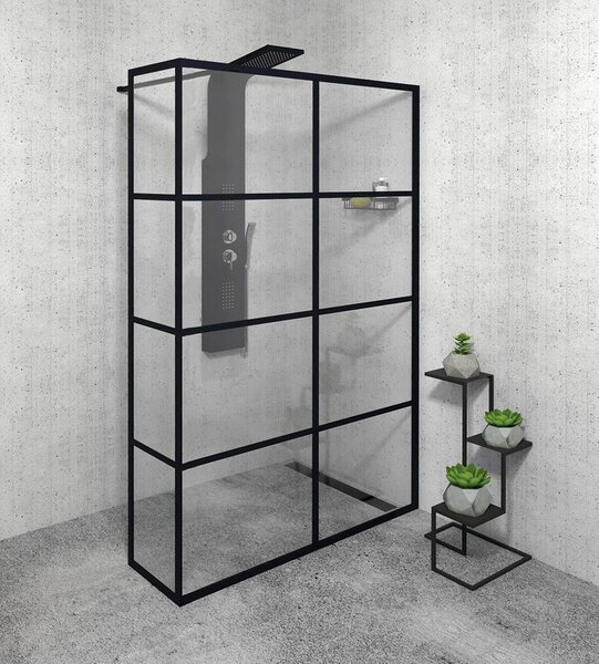 Gelco Gelco, paravan de dus CURE BLACK 1200 mm, sticla transparenta, CB120