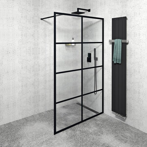 Gelco Gelco, paravan de dus CURE BLACK 1200 mm, sticla transparenta, CB120
