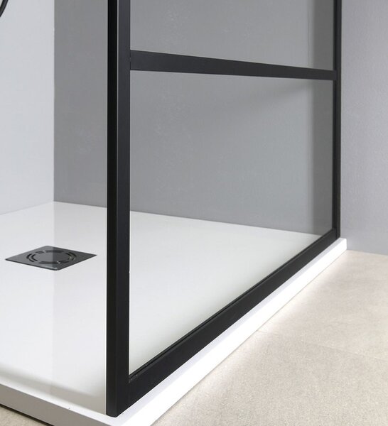 Gelco Gelco, paravan de dus CURE BLACK 1200 mm, sticla transparenta, CB120