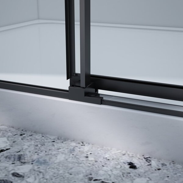 Gelco Gelco, paravan de duș dreptunghiular DRAGON BLACK 1100x800mm varianta L/P, GD4611B-01