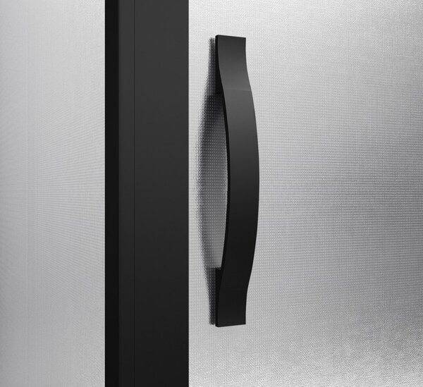 Gelco Gelco, paravan de duș pătrat SIGMA SIMPLY BLACK 900x900 mm, intrare colț, sticlă cărămidă, GS2490B-02