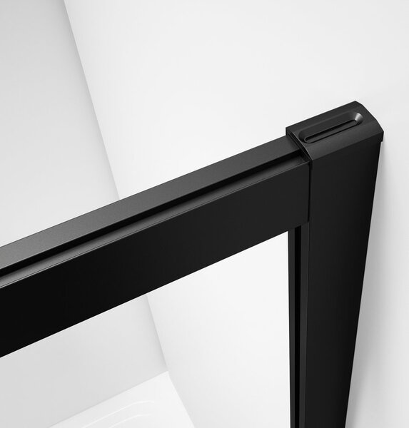 Gelco Gelco, paravan de duș pătrat SIGMA SIMPLY BLACK 900x900 mm, intrare colț, sticlă cărămidă, GS2490B-02