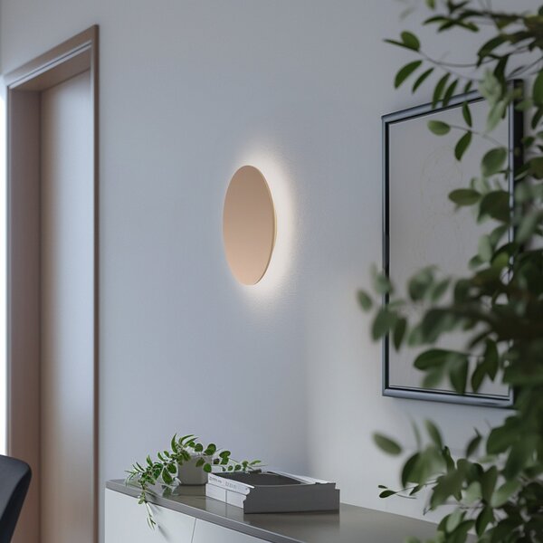 Argon Aplică de perete LED Orios Plus, auriu, Ø 30 cm, oțel, Auriu / Alamă, Camera de zi / sufragerie, Metal, Modern