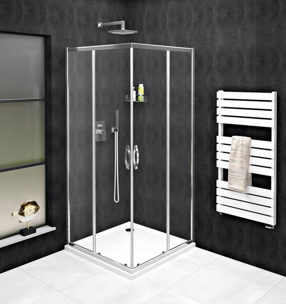 Gelco Gelco, SIGMA SIMPLY paravan de duș dreptunghiular ușă pivotant 900x700mm varianta L/P, sticlă cărămidă, GS3899GS4370