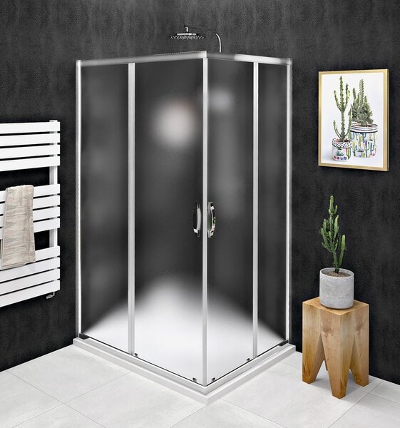 Gelco Gelco, paravan de duș SIGMA SIMPLY dreptunghiular 1000x900 mm, varianta L/P, intrare colț, sticlă cărămidă, GS2410GS2490
