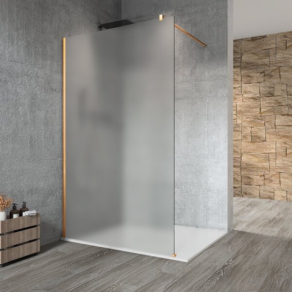 Gelco Gelco, VARIO BLACK paravan de duș dintr-o bucată pentru montaj pe perete, sticlă mată, 1100 mm, GX1411GX1014
