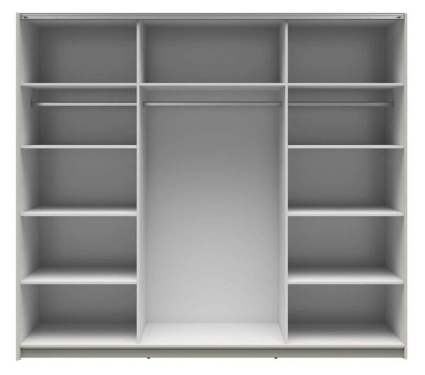 Dressing TETRIX, casmir, PAL, cu 2 usi si oglinzi, 220x60x196 cm