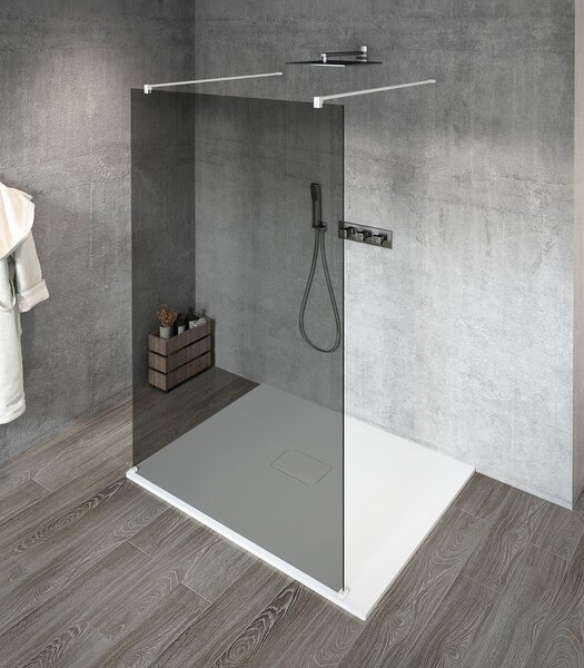Gelco Gelco, VARIO BLACK paravan de duș dintr-o bucată pentru montaj pe perete, sticlă mată, 1100 mm, GX1411GX1014