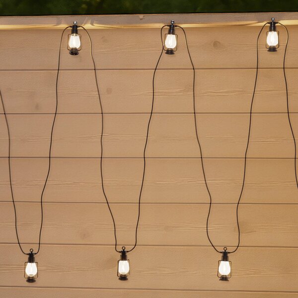 Lamkur Ghirlandă luminoasă LED, lungime 1000 cm, negru, 10 becuri., Negru, Plastic