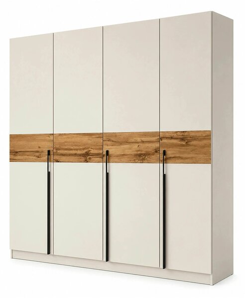 Dressing DENVER DEN3, casmir/stejar wotan, PAL, cu 4 usi, 200x59x215 c