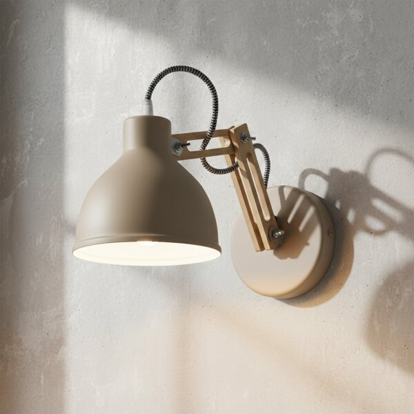 Lampă de perete MARCELLO, 1xE27/15W/230V, bej