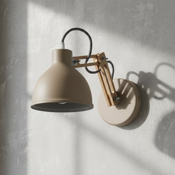 Lampă de perete MARCELLO, 1xE27/15W/230V, bej