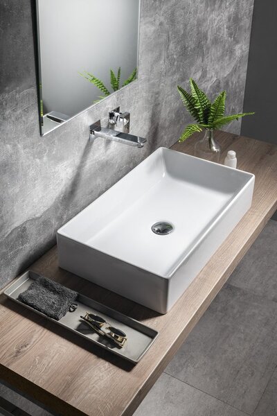 GSI GSI, chiuveta blat ceramica KUBE X 60x37 cm, alb ExtraGlaze, 945311