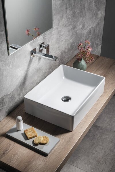 GSI GSI, chiuveta blat ceramica KUBE X 50x37 cm, alb ExtraGlaze, 942911